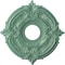 Ekena Millwork Attica PVC Medallion (Canopies up to 5"), 13"OD x 3 1/2"ID x 3/4"P, Metallic Sea Mist CMP13ATFSM - alternate 1